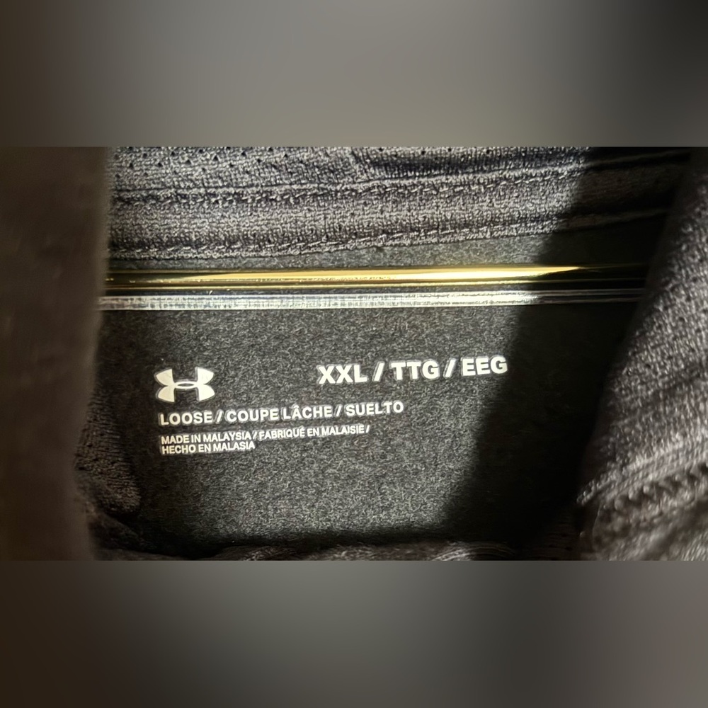 NWT Under Armour Men's XXL Black UA Hustle Fleece Hoodie - Picture 5 of 5